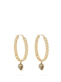 Crystal Skull Hoop Earrings by Alexander McQueen at Matches