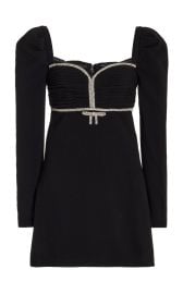 Crystal-Trimmed Crepe Mini Dress By Self Portrait at Moda Operandi