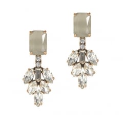 Crystal leaves earrings at J. Crew