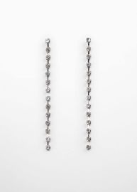 Crystal thread earrings - Women Mango USA at Mango