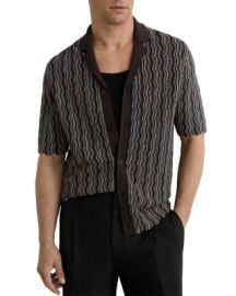 Cuban Collar Wavy Pattern Shirt at Bloomingdales