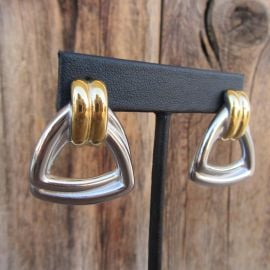 Cucarachaz Two Tone Doorknocker Earrings at Etsy