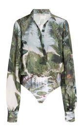 Cuenca Printed Chiffon Bodysuit By Andres Otalora at Moda Operandi