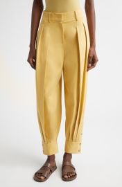 Cuffed Silk Gabardine Carrot Pants at Nordstrom