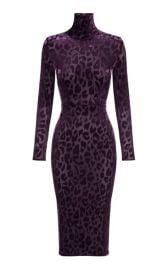 Cullen Leopard Flocked Jersey Midi Dress By Alex Perry at Moda Operandi