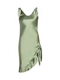 Cult Gaia - Delilah Tie-Strap Asymmetric Silk Sheath Dress at Saks Fifth Avenue