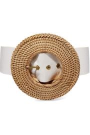 Cult Gaia - Gemma leather and rattan belt at Net A Porter