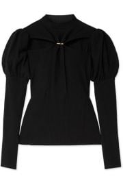 Cult Gaia - Mora embellished cutout ribbed cotton sweater at Net A Porter