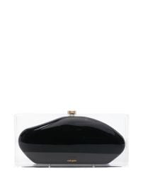 Cult Gaia Annika Transparent Clutch Bag Black at Farfetch