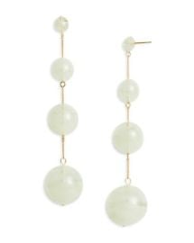 Cult Gaia Candace Marbleized Graduated Bead Linear Drop Earrings in Gold Tone Bloomingdales at Bloomingdales