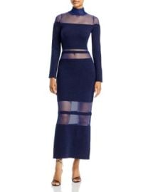 Cult Gaia Ebony Mesh Panel Knit Maxi Dress Bloomingdales at Bloomingdales