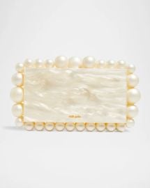 Cult Gaia Eos Pearly Acrylic Clutch Bag at Neiman Marcus