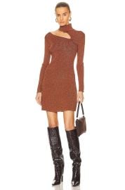 Cult Gaia Jet Cutout Metallic Ribbed Knit Dress at Forward