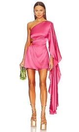 Cult Gaia Malia Dress In Sangria Air Satin at Revolve