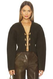 Cult Gaia Mayalu Cardigan In Deep Rosemary at Revolve