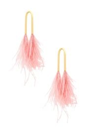 Cult Gaia Meta Feather Earring at Revolve