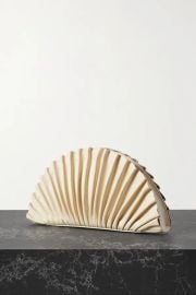Cult Gaia Nala Pleated Leather Clutch at Net a Porter