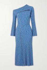 Cult Gaia Rosalia asymmetric space dyed ribbed knit midi dress at Net a Porter