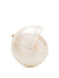 Cult Gaia Sirena Shell Clutch Bag Neutrals at Farfetch
