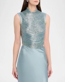 Cult Gaia Taraji Sleeveless Hand Beaded Top at Neiman Marcus