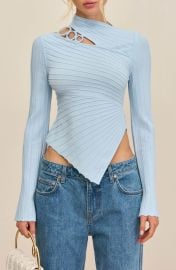 Cult Gaia Tayla Rib Asymmetric Top at Nordstrom
