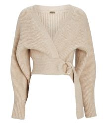 Cult Gaia Tully Belted Wrap Cardigan at Intermix