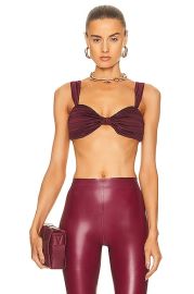 Cult Gaia Ulla Top in Maroon Peak FWRD at Forward