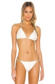 Cult Gaia Zoey Bikini Top In Off White at Revolve