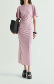 Cupro Dress Gathers at Nordstrom