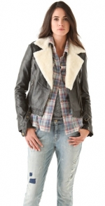 Current Elliot Shearling Jacket on HIMYM at Shopbop