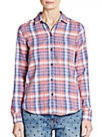 Current Elliott - Plaid Button-Down Shirt at Saks Off 5th