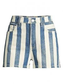 Current Elliott - The Westside Striped Shorts at Saks Fifth Avenue