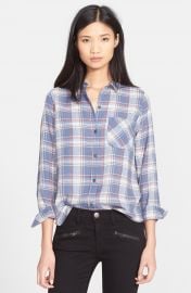 Current Elliott  The Slim Boy  Plaid Shirt at Nordstrom