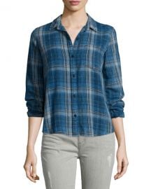 Current Elliott Abbot Plaid Shirt at Neiman Marcus