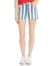 Current Elliott The Westside Denim Shorts in The Bay Stripe  Women - Bloomingdale s at Bloomingdales