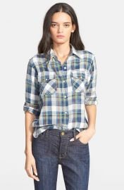 CurrentElliott The Perfect Plaid Shirt in Dixie Plaid at Nordstrom