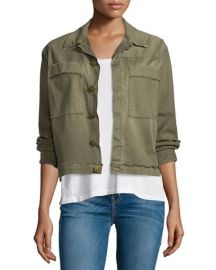 CurrentElliott The Shipyard Button-Front Jacket Army Green at Neiman Marcus