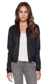 CurrentElliott The Southside Bomber in Black Coated  REVOLVE at Revolve