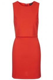 Curved Hem Overlay Dress at Topshop