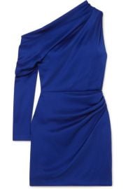 Cushnie - Asymmetric hammered-satin mini dress at Net A Porter