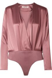 Cushnie - Wrap-effect silk-charmeuse bodysuit at Net A Porter