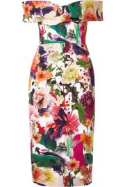 Cushnie et Ochs   Alba off-the-shoulder floral-print stretch-cady dress at Net A Porter