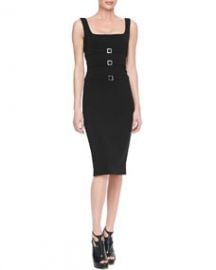 Cushnie et Ochs Buckled Power Viscose Sheath Dress at Neiman Marcus