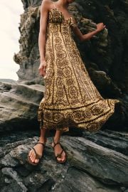Cut Out Embroidered Eyelet Midi Dress at Zara