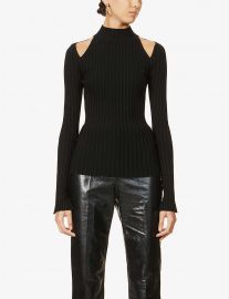 Cut-out shoulder stretch-jersey top at Selfridges