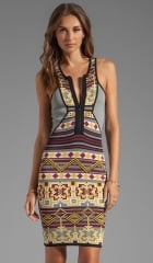 Cut25 by Yigal Azrouel Fair Isle Power Knit Dress in Solar Multi at Revolve