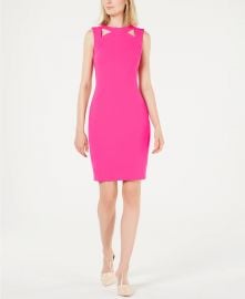 Cutout-Collar Sheath Dress at Macys