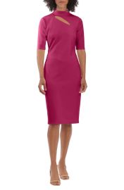 Cutout Elbow Sleeve Sheath Dress in Cherries Jubilee Maggy London at Nordstrom Rack