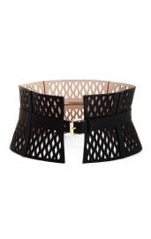 Cutout Faux-Leather Corset Waist Belt at Bcbg