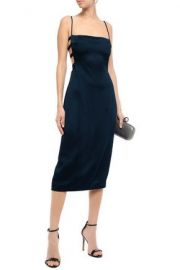 Cutout Hammered Satin Midi Dress by Cushnie at The Outnet